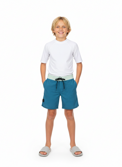Cat & Jack Boys' Teal Wave Board Shorts | Cat & Jack in Lebanon