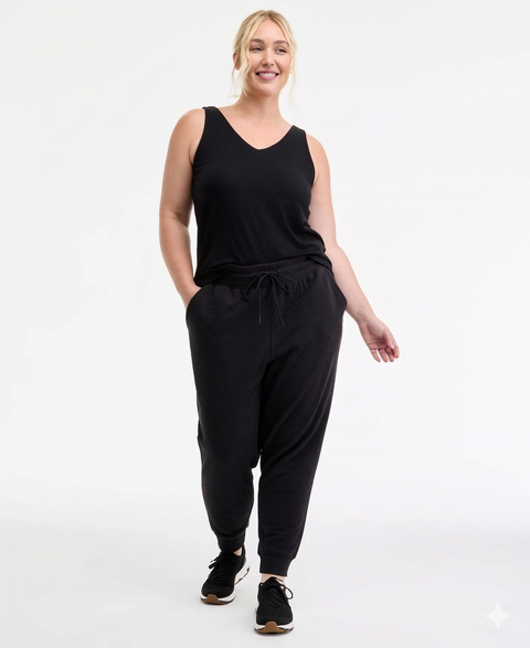 Id Ideology Women's Black Plus Size Fleece Jogger Sweatpants|Id Ideology In Lebanon