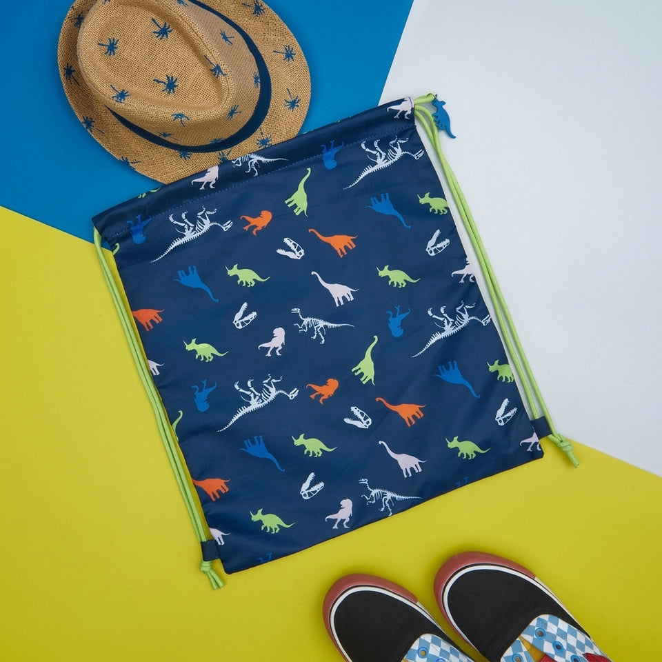 Sinsay Boy's Navy All-Over Printed Drawstring Bag