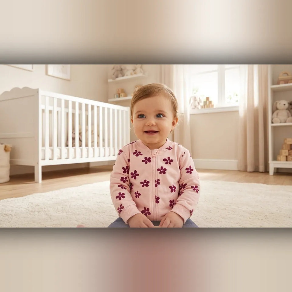 Sinsay Baby Girl Pink All Over Floral Print Jacket