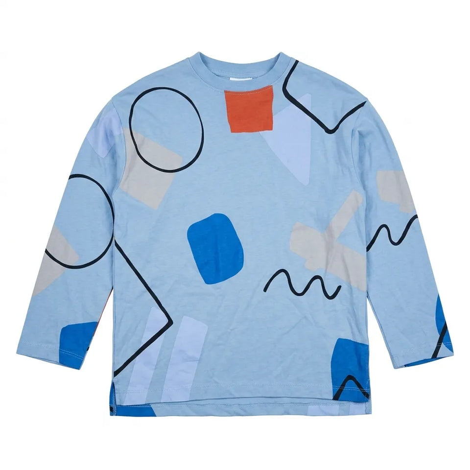 Zara Boy's Blue Shapes Printed Long SleeveBlouse | Zara in Lebanon