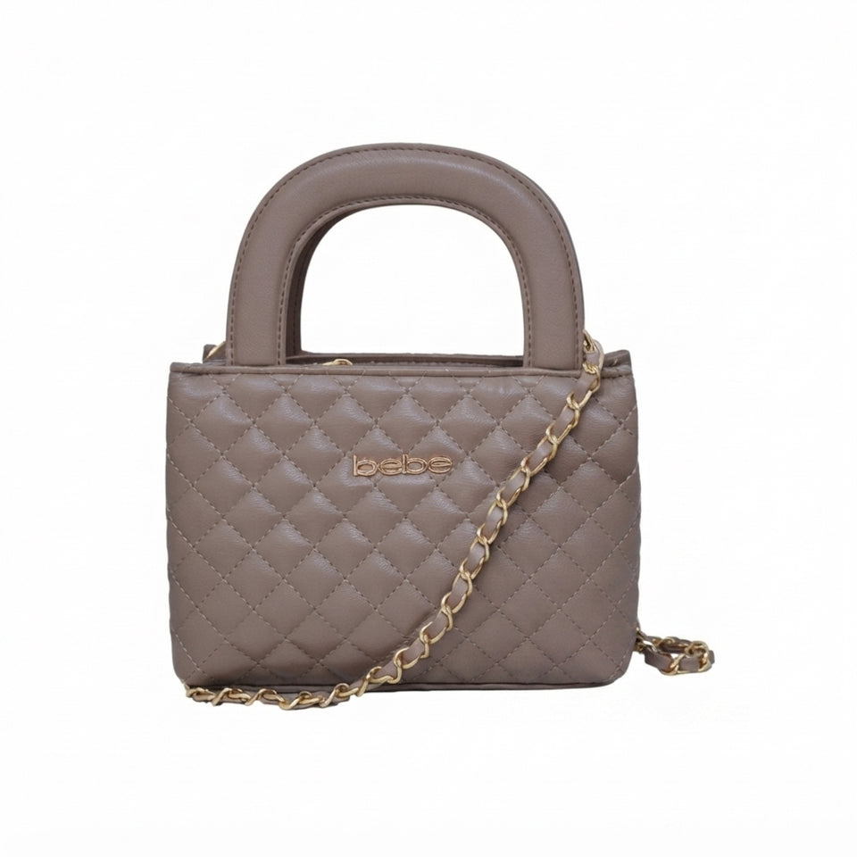 Bebe Women's Taupe Quilted Mini Handbag