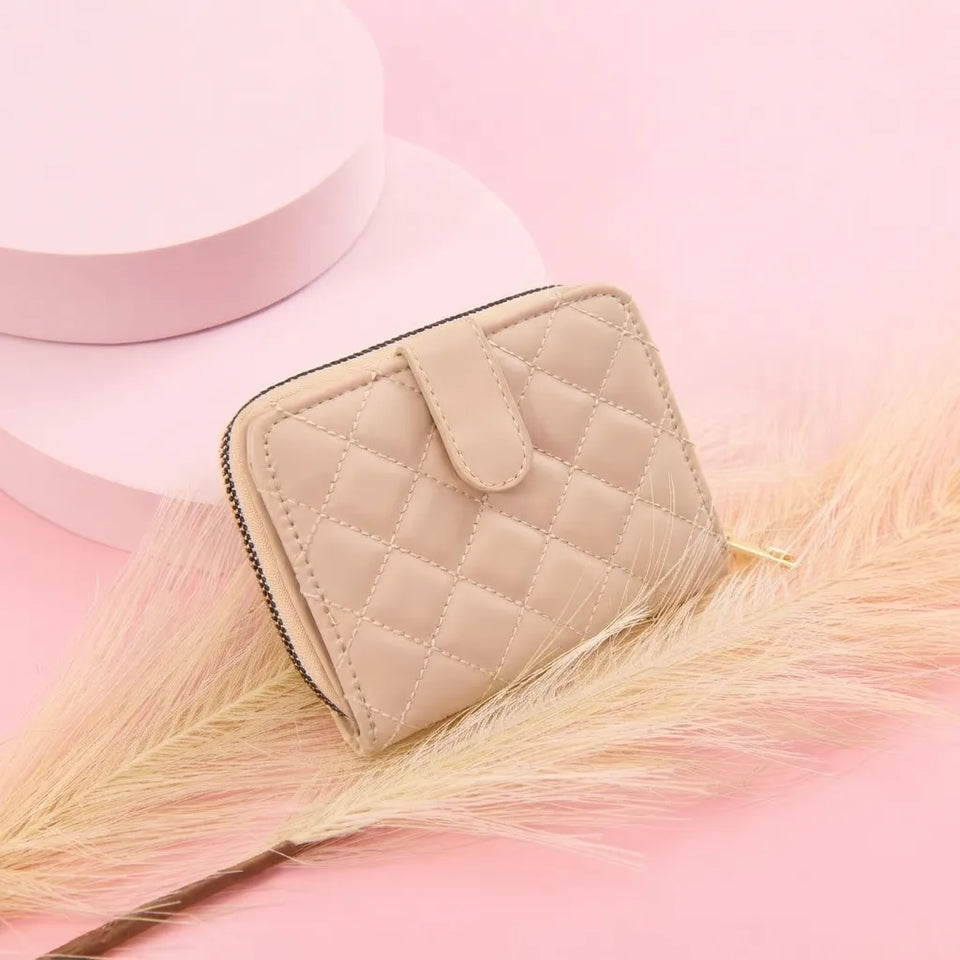 Sinsay Women's Beige Quilted Wallet