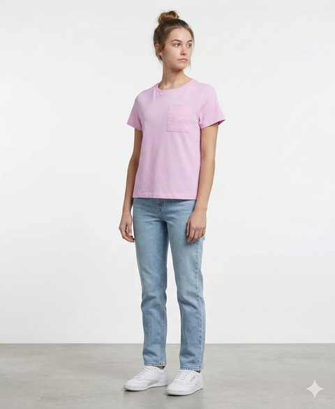 Reebok Women’s  Pink Logo Pocket T-Shirt | Reebok in Lebanon