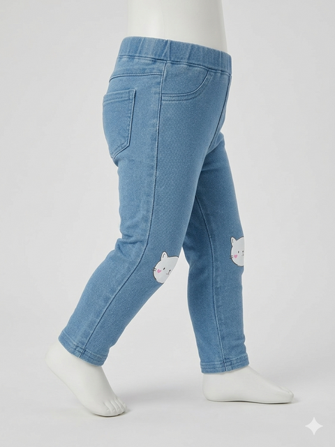Sinsay Baby Girl's Blue Cat Printed Jeggings|Sinsay In Lebanon