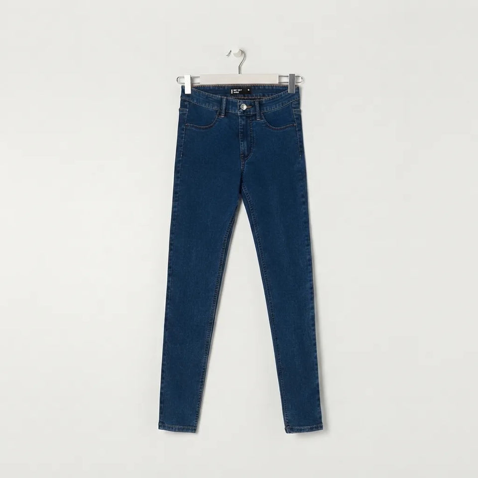 Sinsay Women's Navy Mid-Waist Skinny Jeans