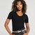 Sinsay Women's Black Scoop Neck T-Shirt