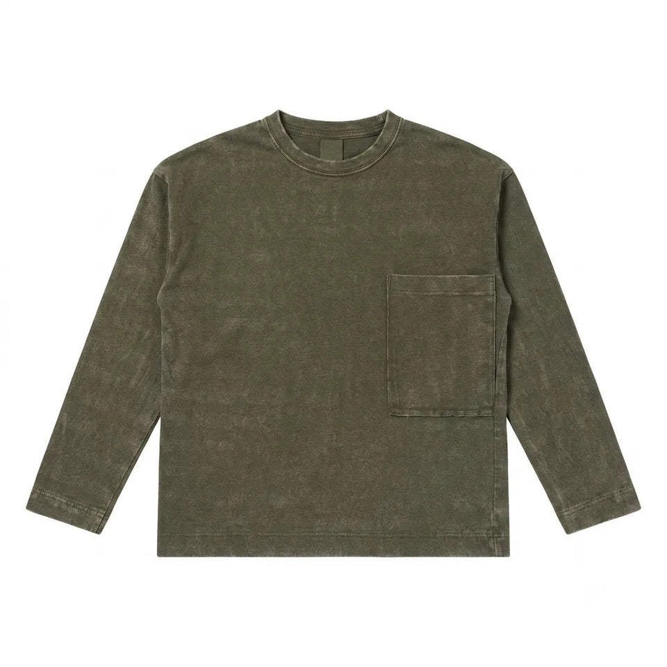 Zara Boy's Washed Olive Green Long SleeveBlouse | Zara in Lebanon