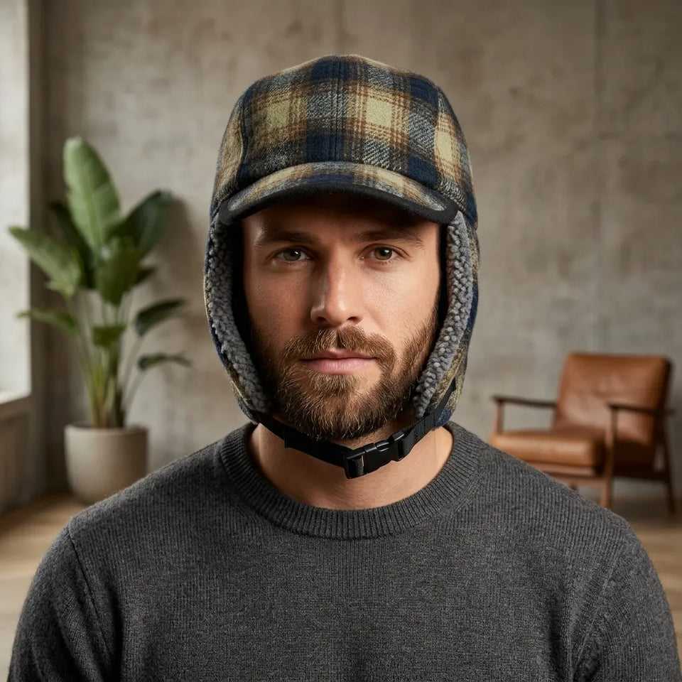 Scala Men's Multicolor Fleece Earflaps A Curved Brim Hat