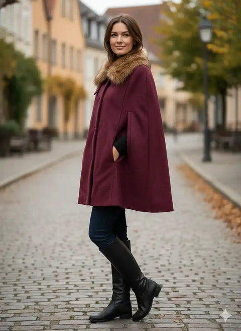 Vero Moda Women's Plum Wool Coat | Vero Moda In Lebanon