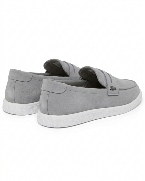 Lacoste Men's Light Gray Suede Cochet Casual Slip-On Loafers | Lacoste in Lebanon