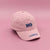 Sinsay Women's Pink Contrasting Blue Lettering Cap