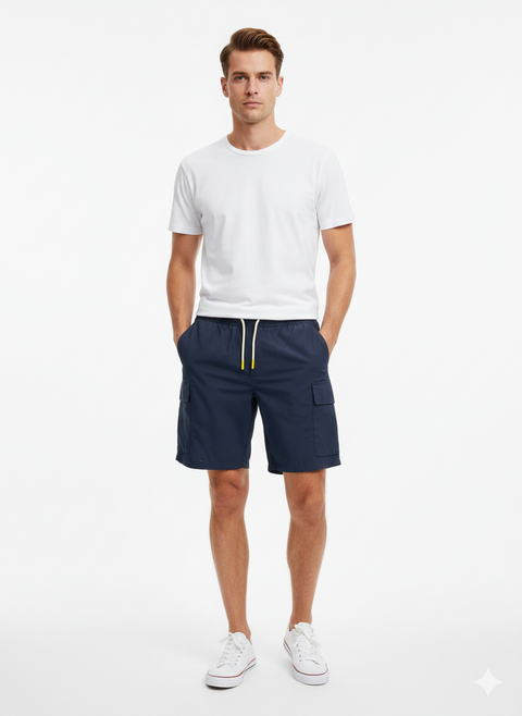 Aglawh Men’s Navy Blue Cargo Shorts | Aglawh in Lebanon
