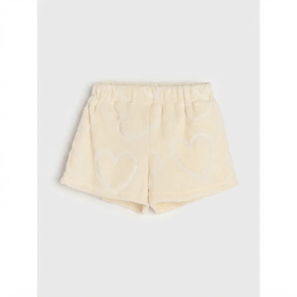 Sinsay Baby Girl's Cream Soft Terry Towelling Shorts