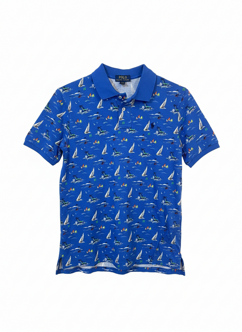 Polo Ralph Lauren Men Blue Sailboat Print Polo Shirt | Polo Ralph Lauren in Lebanon