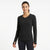 Mondetta Women's Black Mixed Media V-Neck Blouse