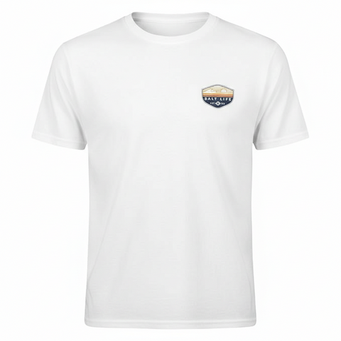 Salt Life Men's White The Flash Short Sleeve Crew Neck Tee Fishing T-Shirt | Salt Life In Lebanon