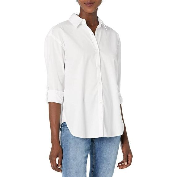 Gloria Vanderbilt Women's White Long Sleeve Shirt | Gloria Vanderbilt In Lebanon