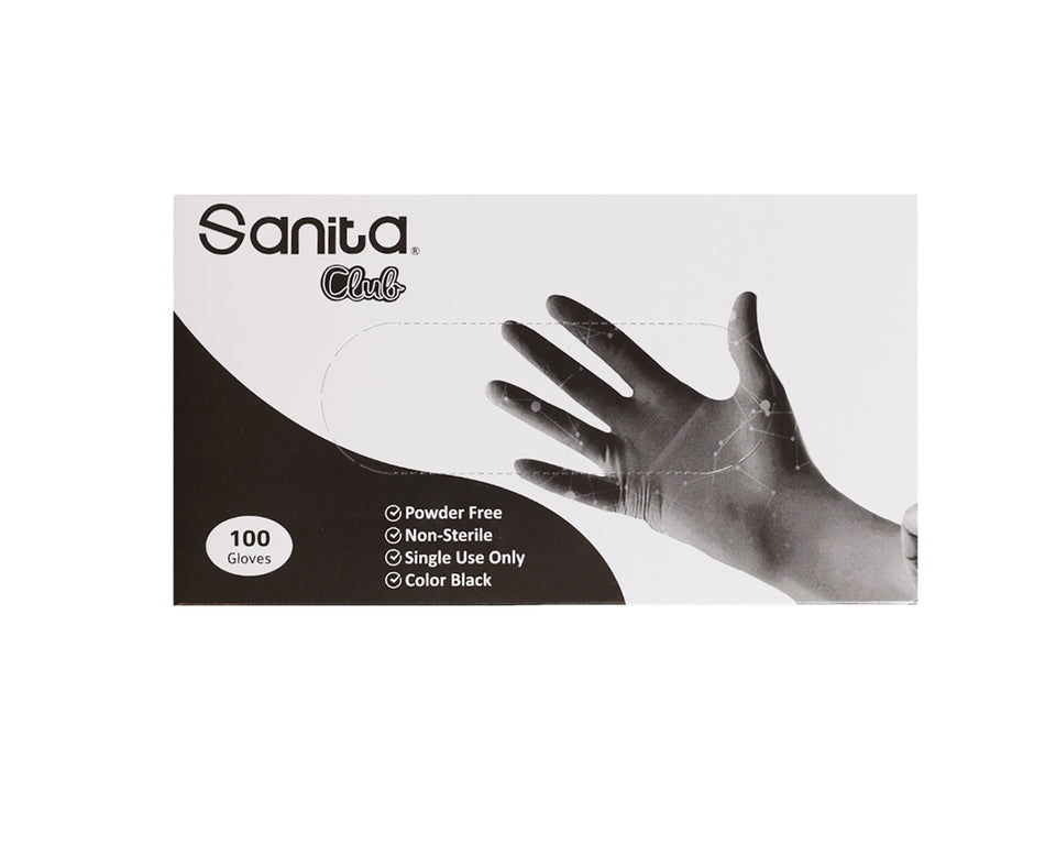 Sanita Club Nitrile Black Gloves 100 Gloves | Sanita In Lebanon