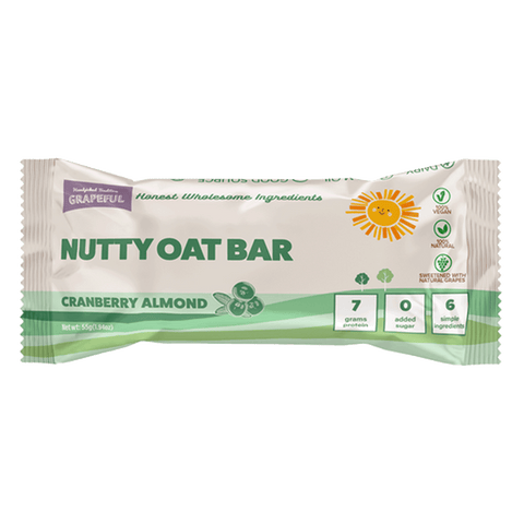 Grapeful Nutty Oat Bar Cranberry Almond Flavor 55g | Grapeful In Lebanon