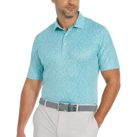 Greg Norman Men’s Aqua ML75 UPF 50+ Moisture Wicking Polo Neck T-Shirt | Greg Norman In Lebanon