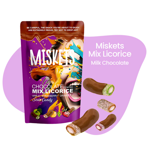 Miskets Mix Licorice Milk Chocolate 120g | Miskets In Lebanon