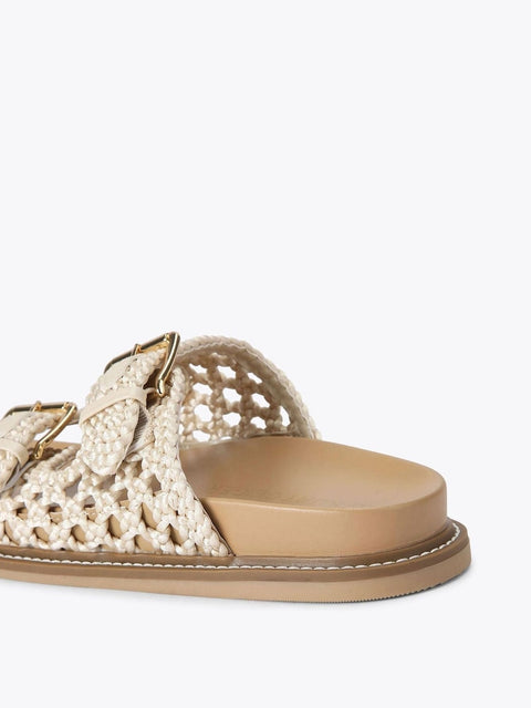 Universal Thread Women's Beige Kylie Woven Two Band Footbed Slipper |Universal Thread In Lebanon