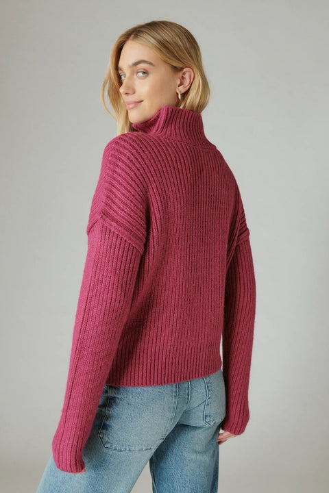 Lucky Brand Women's Purple Half Zip Pullover Sweater | Lucky Brand In Lebanon