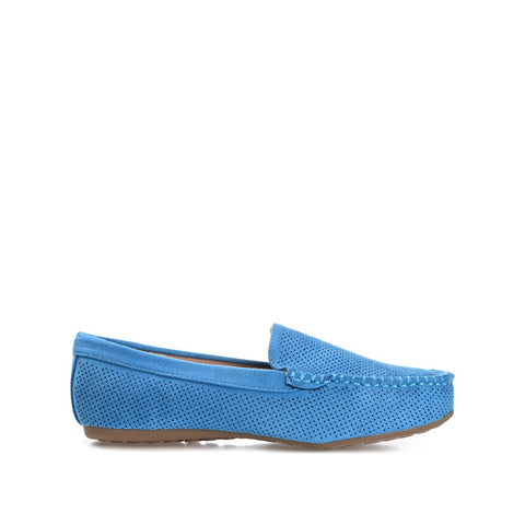 Journee Collection Women's Blue Halsey Moc Toe Flat Loafer | Journee Collection In Lebanon