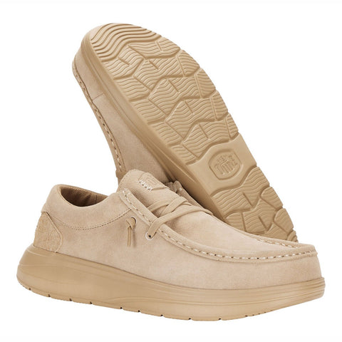 Hey Dude Men's Beige Wally Comf Suede Casual Shoes | Hey Dude In Lebanon