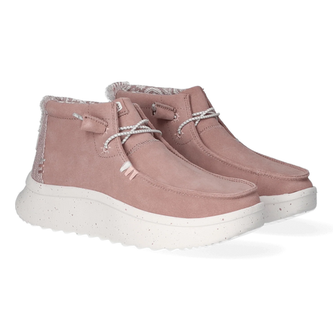 Hey Dude Women's Blush Wendy Peak Hi Suede Loafer | Hey Dude In Lebanon