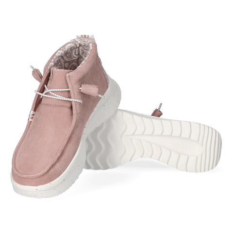 Hey Dude Women's Blush Wendy Peak Hi Suede Loafer | Hey Dude In Lebanon