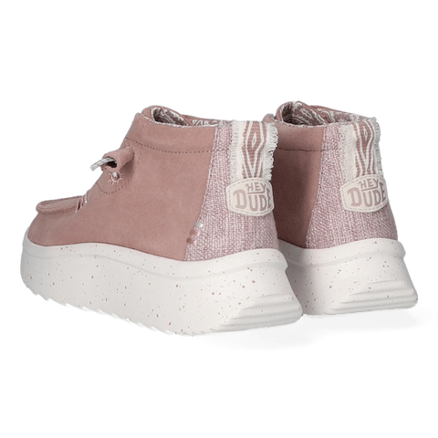 Hey Dude Women's Blush Wendy Peak Hi Suede Loafer | Hey Dude In Lebanon