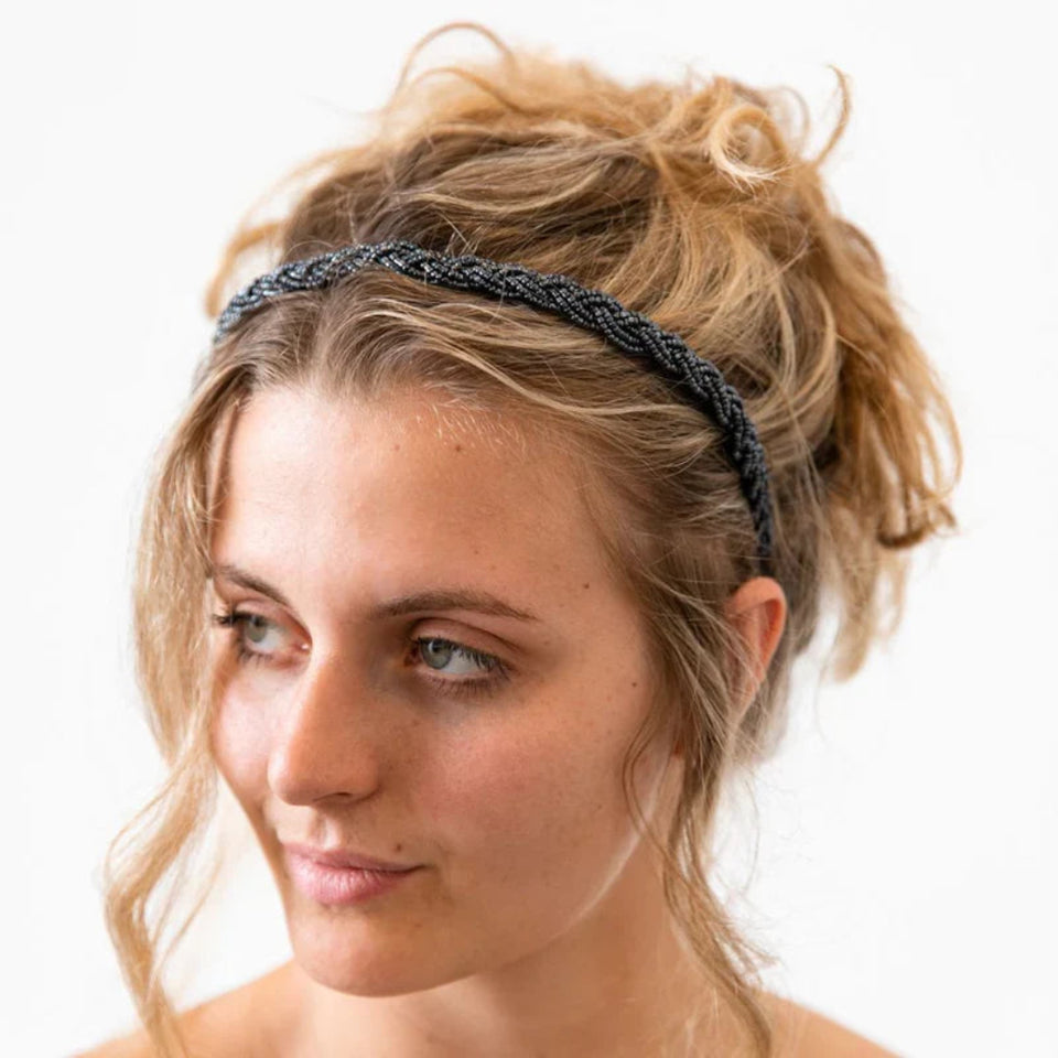 Headband Of Hope Women's Pewter Rush Beaded Headband