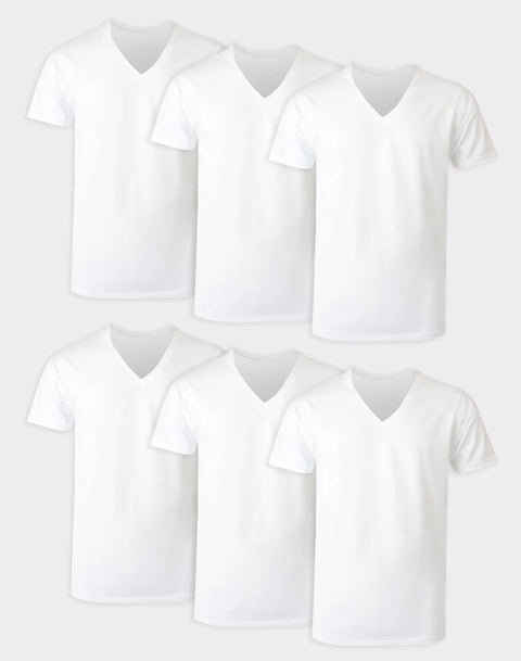Hanes Men's White 6-Pack Ultimate V-Neck ComfortSoft T-Shirt | Hanes In Lebanon