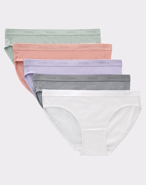 Hanes Girl's Multicolor 5pk SuperSoft Bikini Panties | Hanes In Lebanon