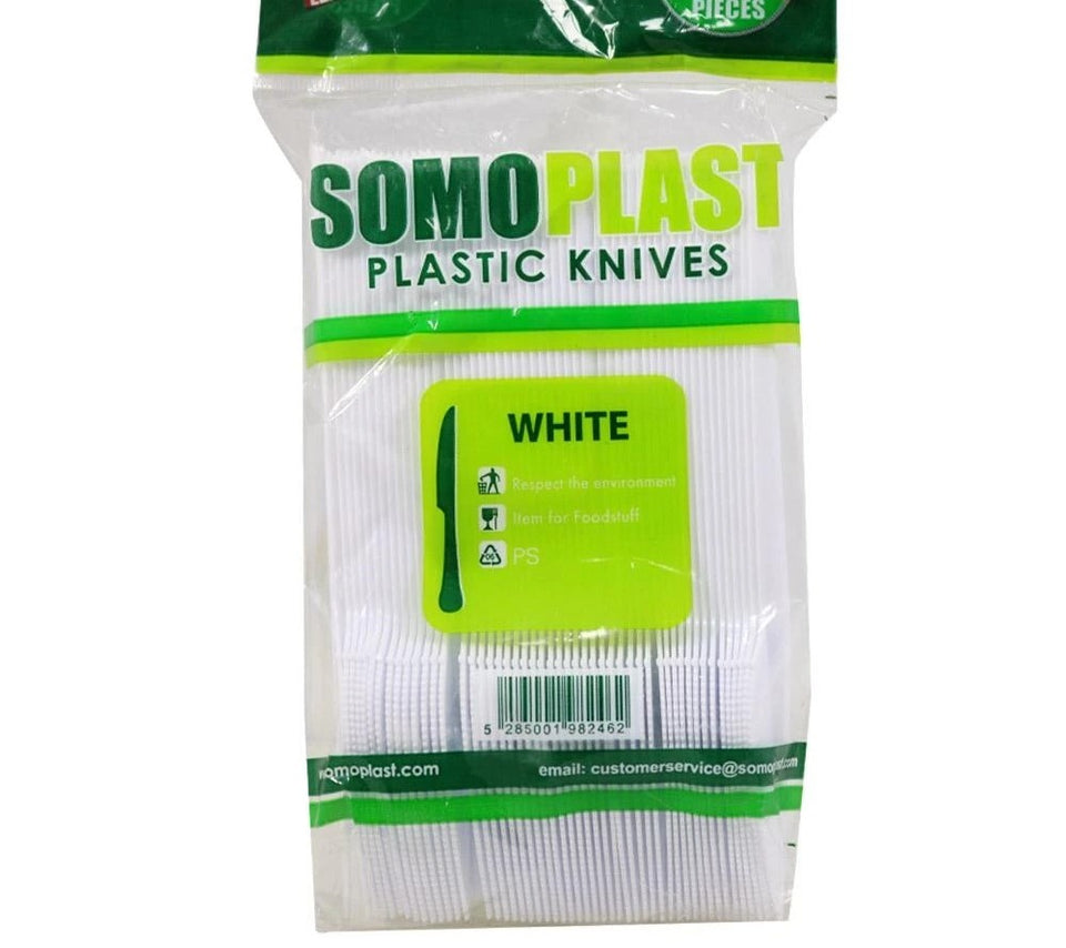 Somoplast Plastic Forks White 50Pcs