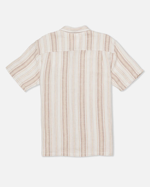 Hurley Men's Tan Striped Short-Sleeve Button-Down Shirt | Hurley in Lebanon