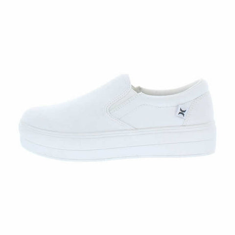 Hurley Women's White Bacona Canvas Slip On Sneakers | Hurley In Lebanon