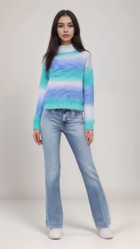 LeGer Women's Multicolor Long-Sleeve Sweatshirt | LeGer in Lebanon