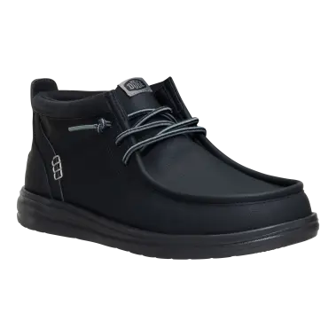 Hey Dude Men's Black Wally Mid Gripr Classic Casual Shoes | Hey Dude In Lebanon