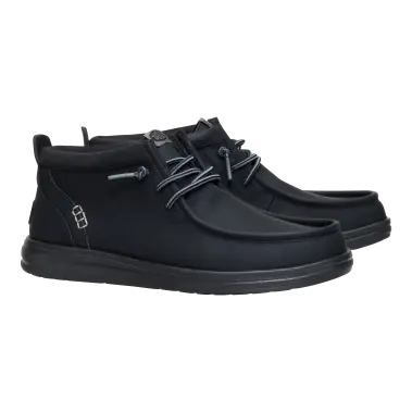 Hey Dude Men's Black Wally Mid Gripr Classic Casual Shoes | Hey Dude In Lebanon