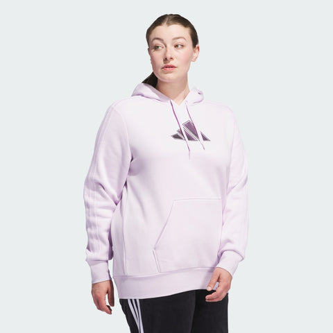Adidas Women's  Lavender Oversized Hoodie (Plus Size) | Adidas In Lebanon