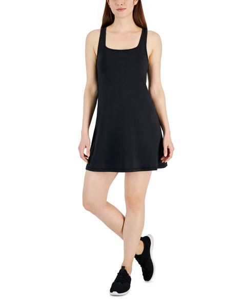ID Ideology Women's Black Performance Square-Neck Dress | ID Ideology In Lebanon