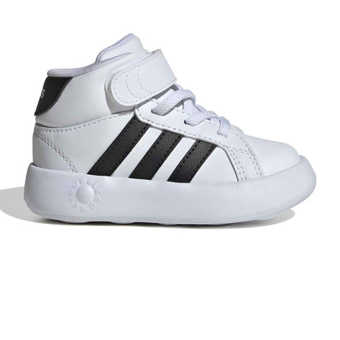Adidas Baby Boy's White Grand Court Mid K Sneakers | Adidas In Lebanon