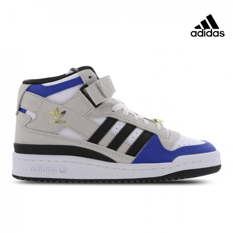 Adidas Unisex White & Blue Forum Mid Sneakers | Adidas in Lebanon