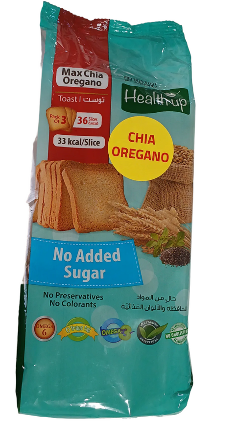 Health Up Max Chia Oregano Toast 260g | Health Up In Lebanon