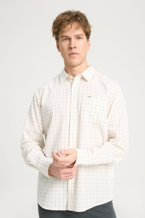 Lee Men's White 1 Pocket Long Sleeve Shirt | Lee In Lebanon