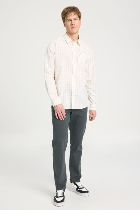 Lee Men's White 1 Pocket Long Sleeve Shirt | Lee In Lebanon