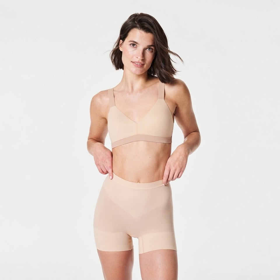 Spanx Women's Light Beige Seamless Shorts Shapewear